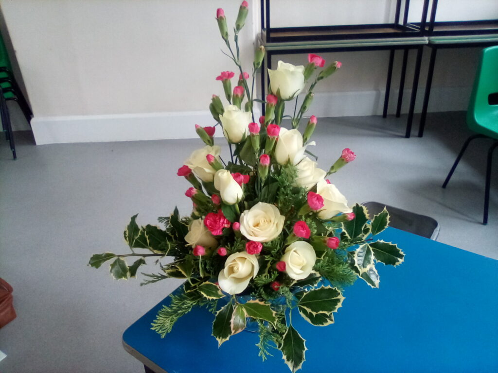 arrangement of garden flower