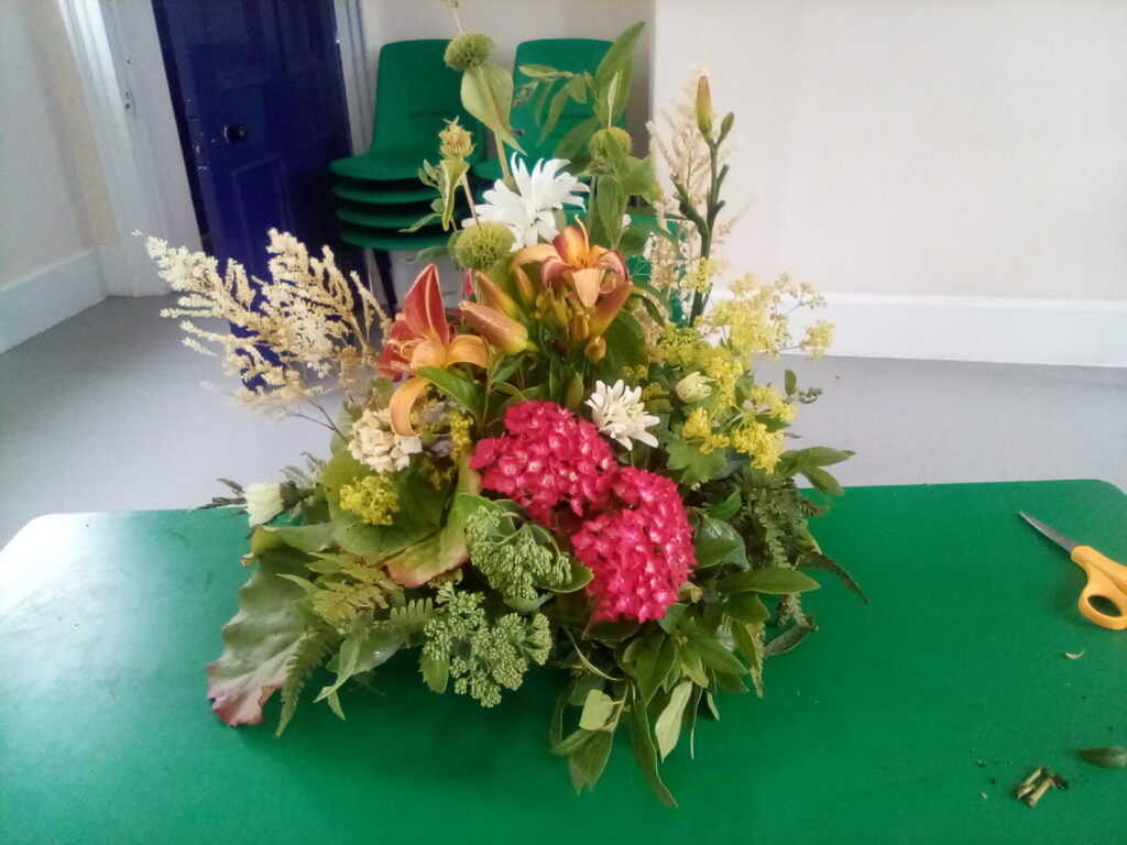 arrangement of garden flower